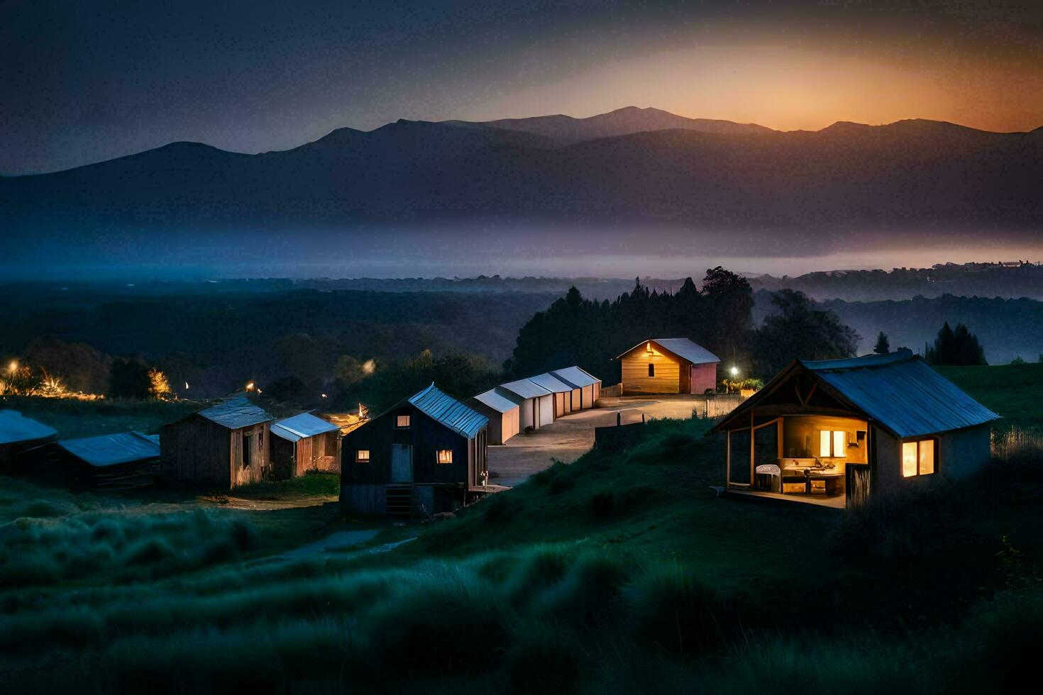 the building where the lodge is located. AI-Generated photo