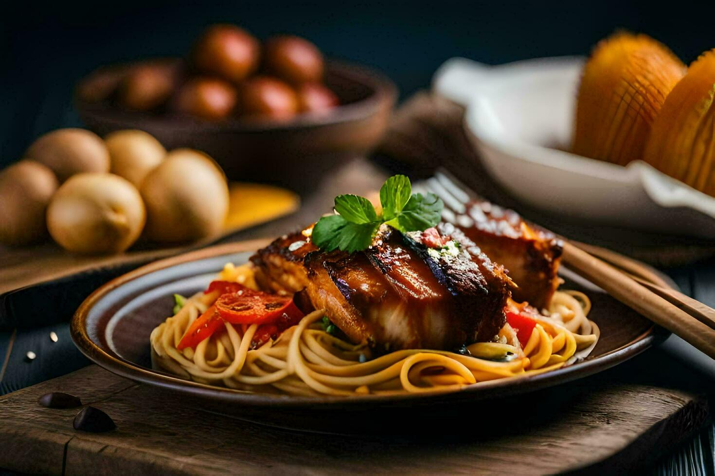 chinese food is a popular choice for many people. AI-Generated photo