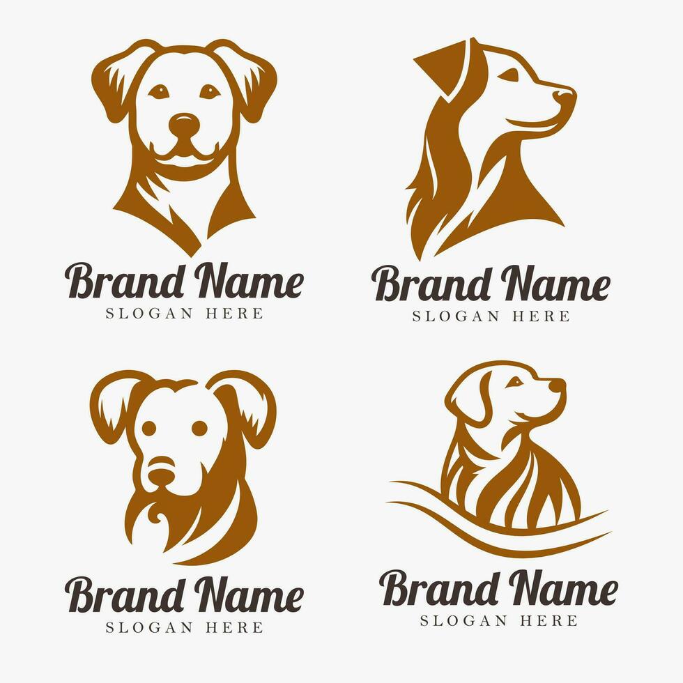 vector head of  dog logo icon  design