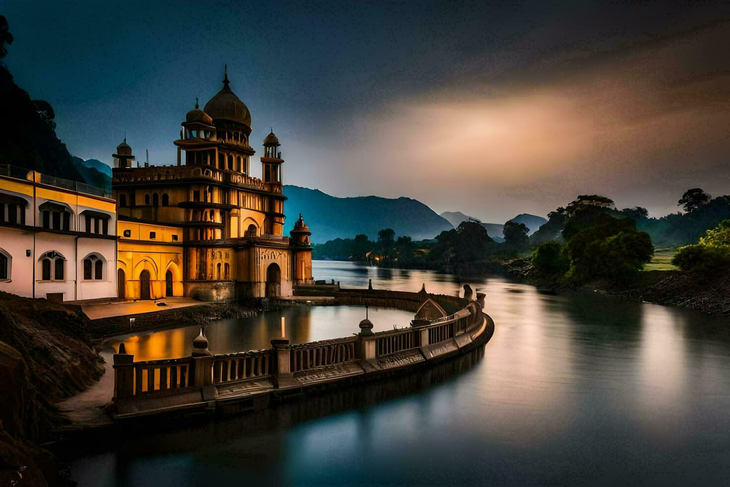 the beautiful palace in india. AI-Generated photo