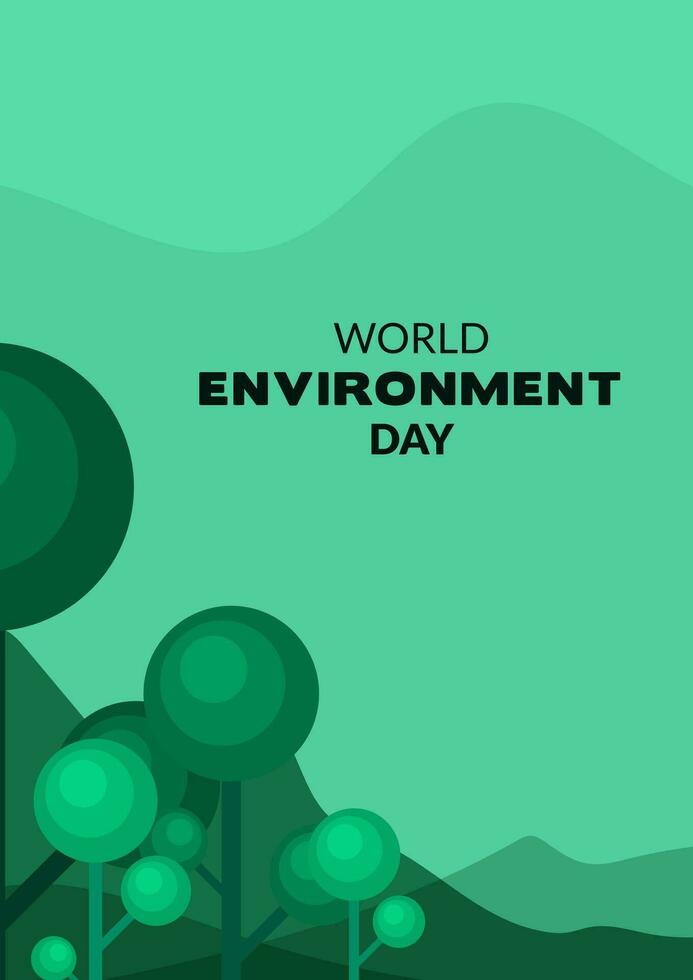 world environment day. Vector design for environmental sustainability education for banners, backgrounds, posters, social media