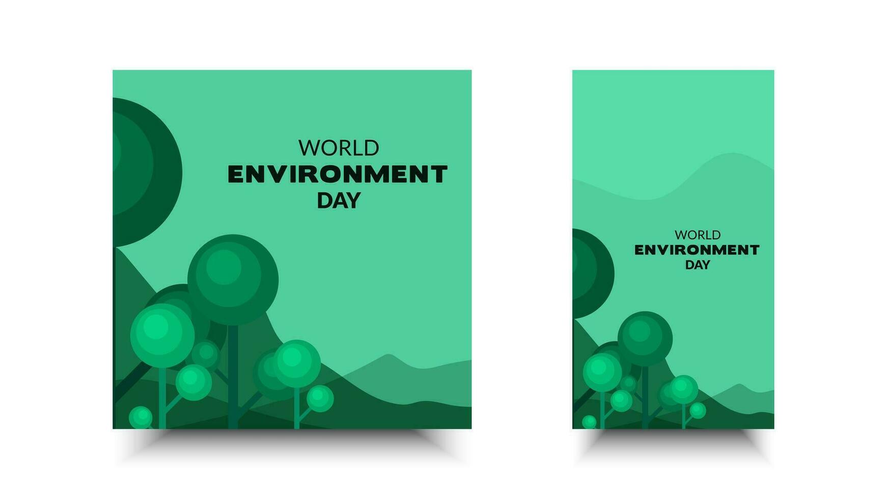 world environment day. Vector design for environmental sustainability education for banners, backgrounds, posters, social media