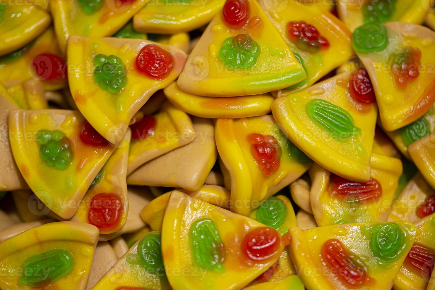 Sweets background. Bright gummy candies close-up. Close-up of colorful jujube background pattern photo