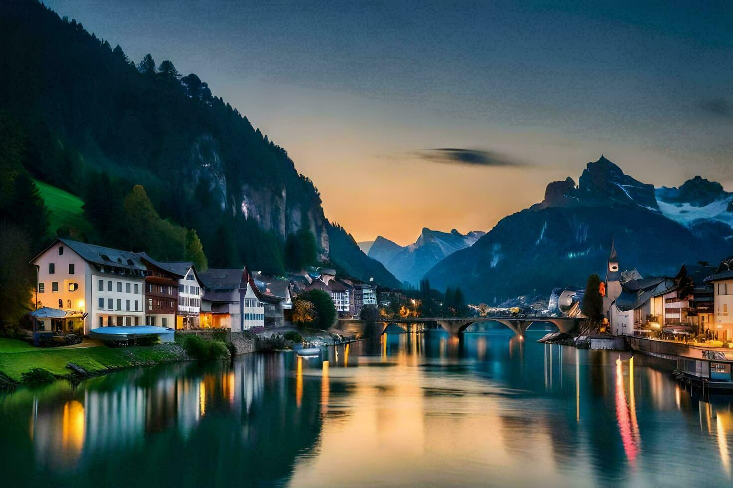 the town of salzburg, austria. AI-Generated photo