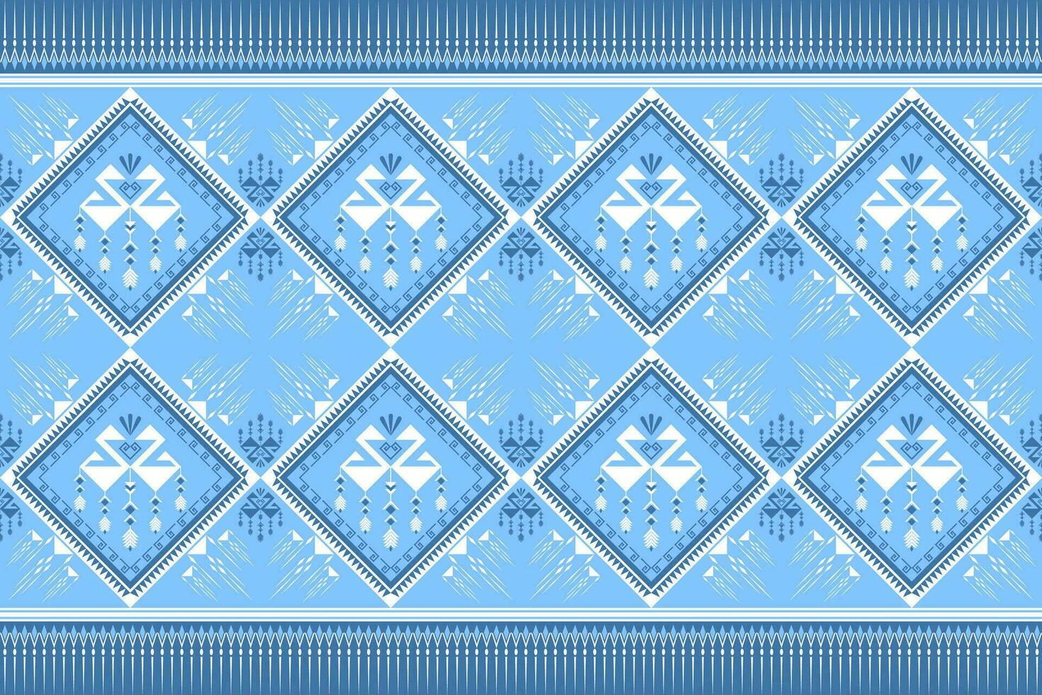 Geometric ethnic pattern traditional Design for background, carpet, wallpaper, clothing, wrapping, Batik, fabric, Vector illustration embroidery style.