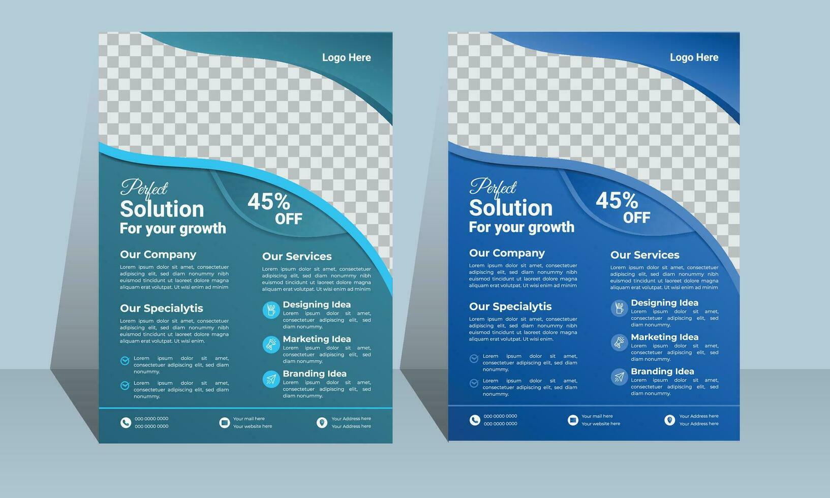 Creative corporate business flyer brochure template design, flyer layout, business flyer, Brochure design, Cover design, Poster, Marketing agency flyer design. vector template in A4 size page