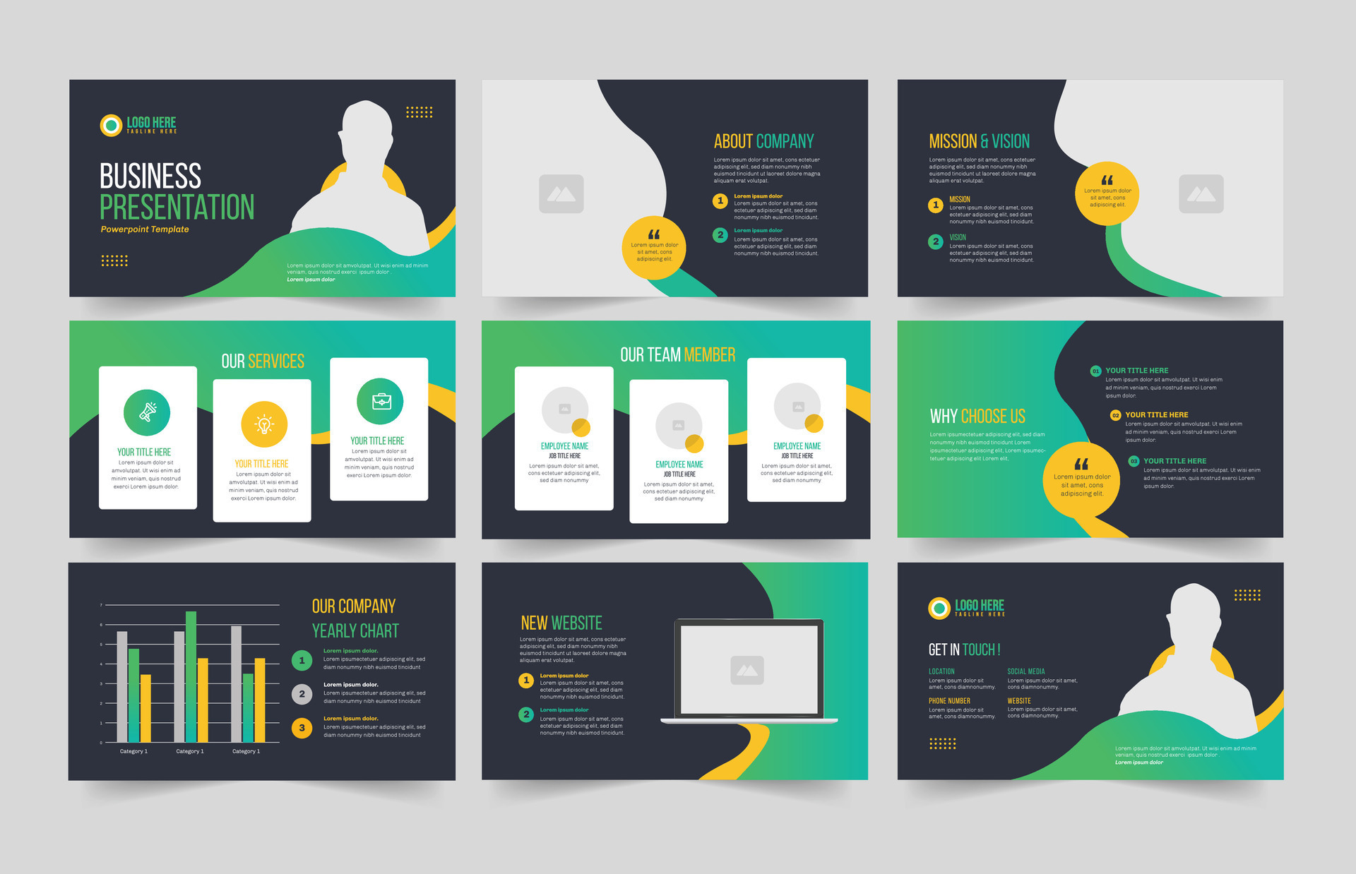 Minimal Business presentation slides template or business presentation ...
