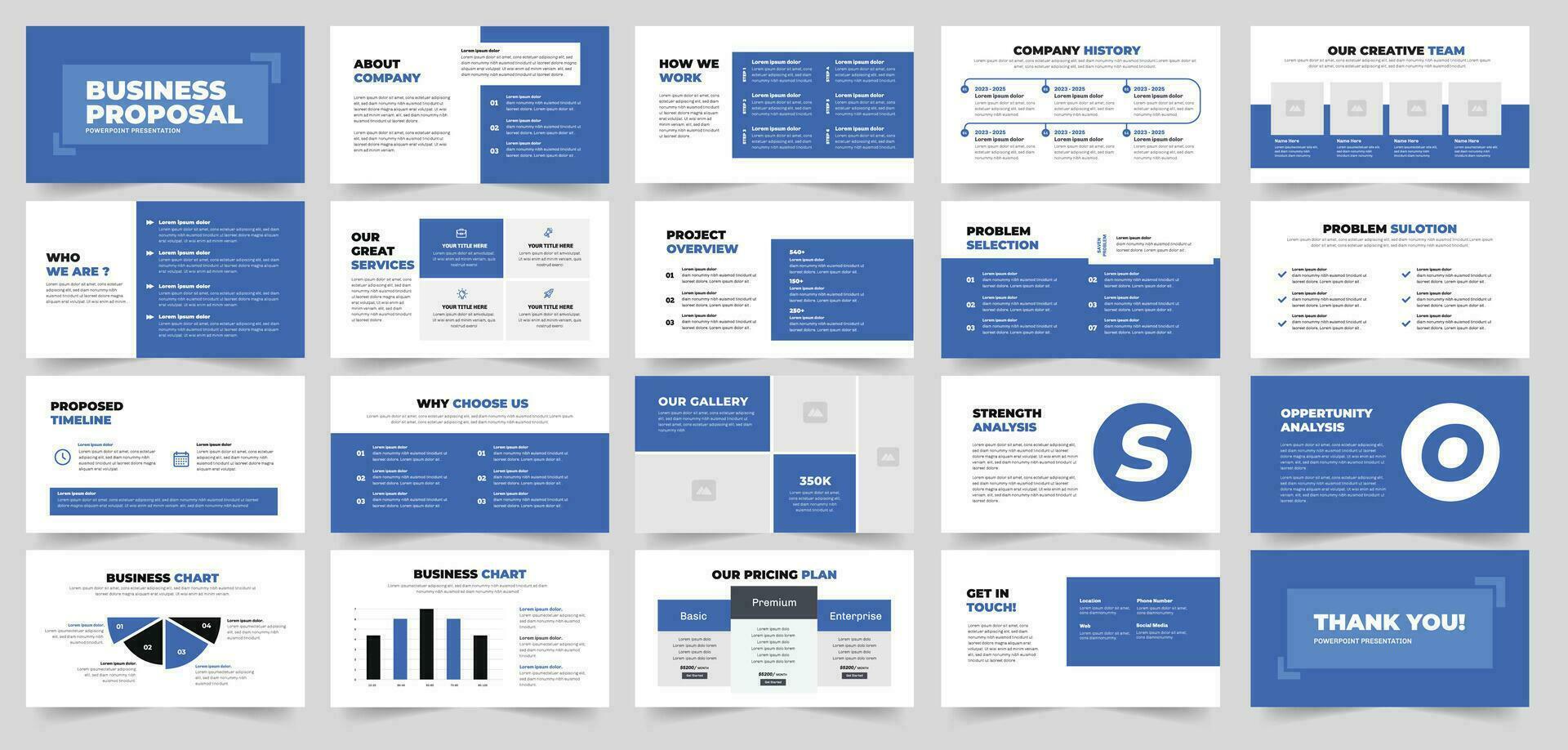 Project Proposal Presentation and  Project Proposal Keynote Presentation Template vector