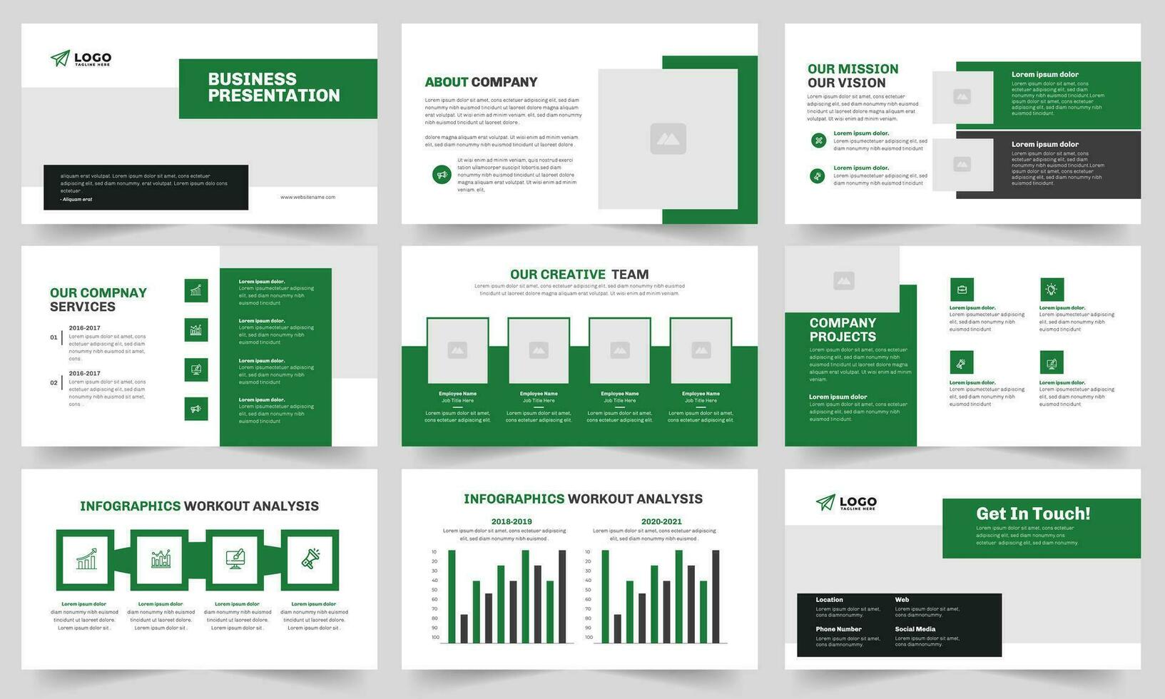negocio diapositiva diseño y negocio diapositiva presentación diseño. vector