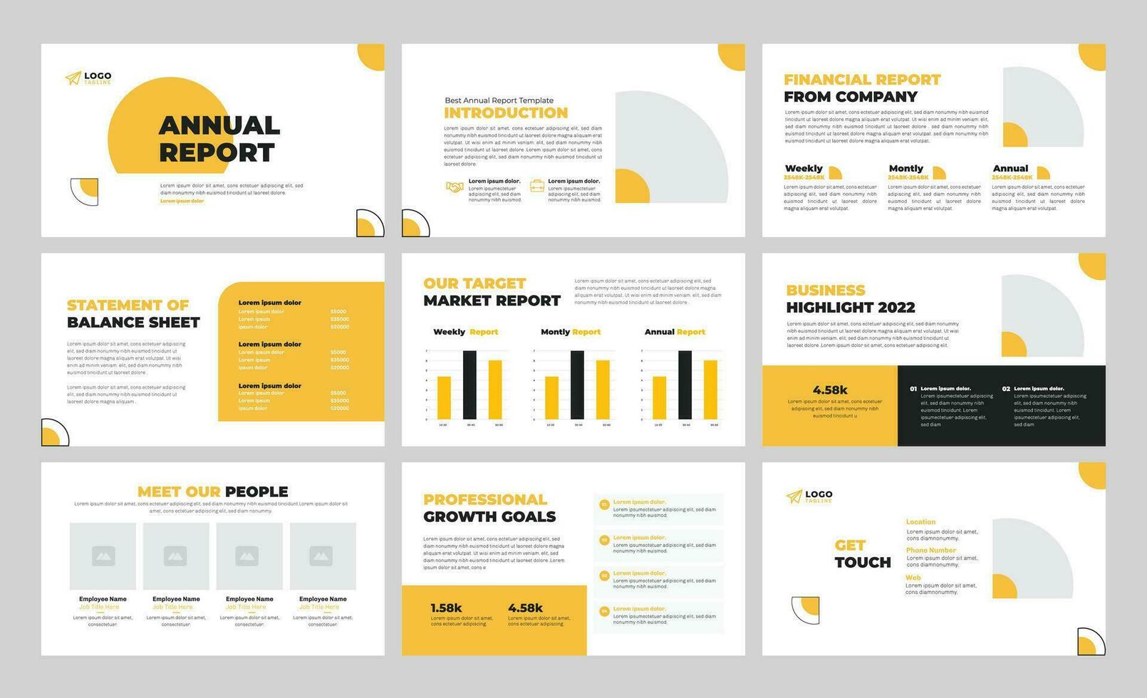 Annual report presentation slide design business presentation ...