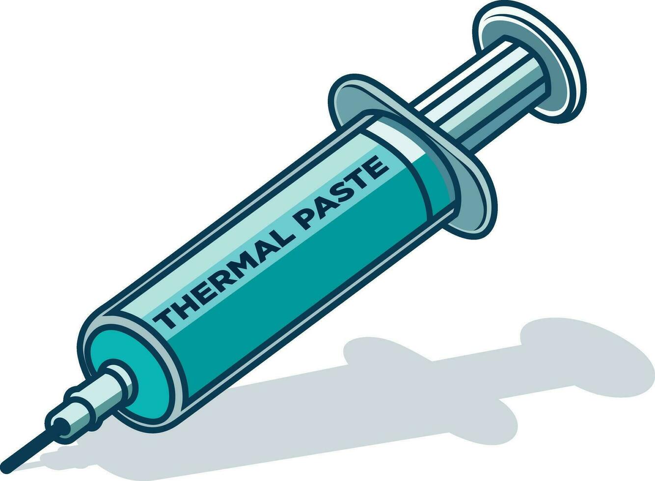 Thermal compound vector illustration, Thermal paste ,thermal grease, thermal interface material