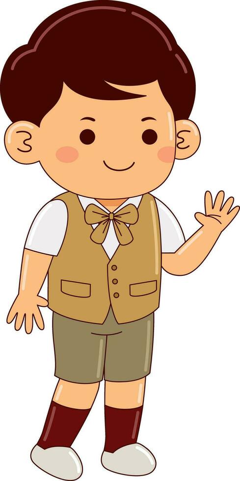 kids wear japan school uniform vector