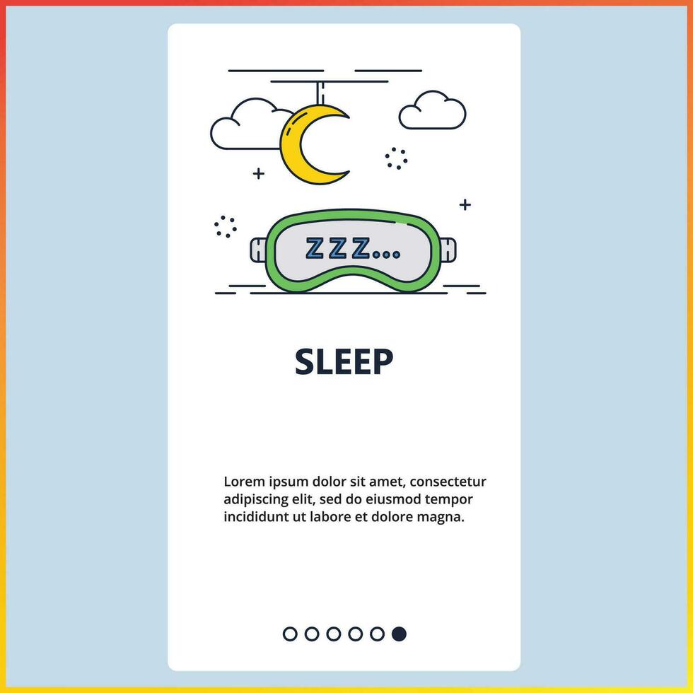 best Sleep mobile web sliders vector