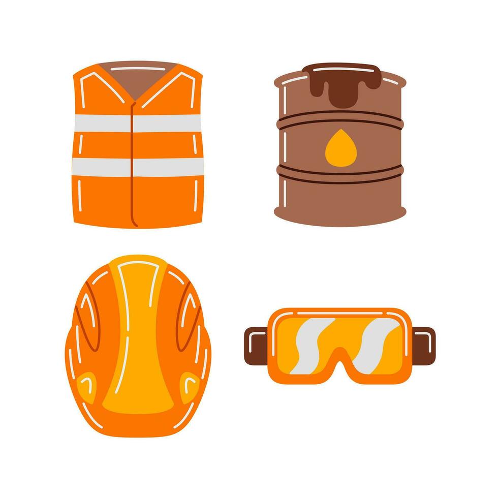 industry objects vector illustrations set