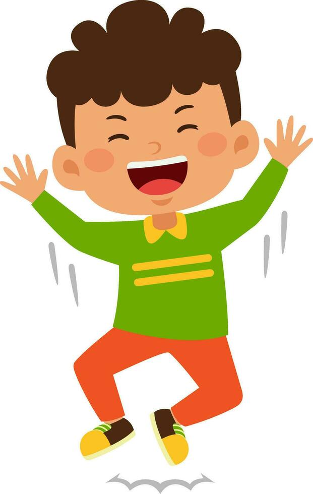 cute little kid boy vector illustration
