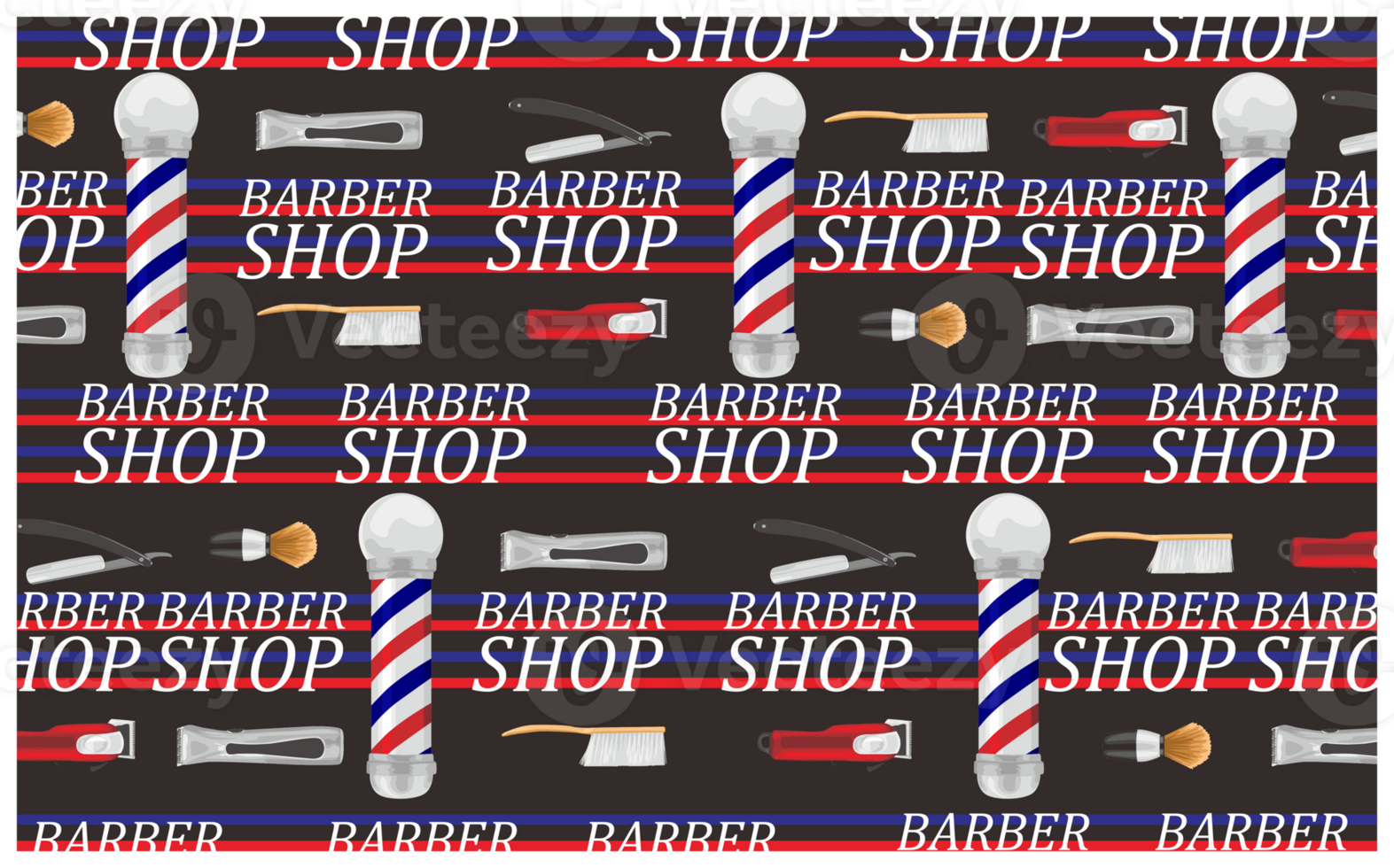 Barbershop Item Pattern Background png