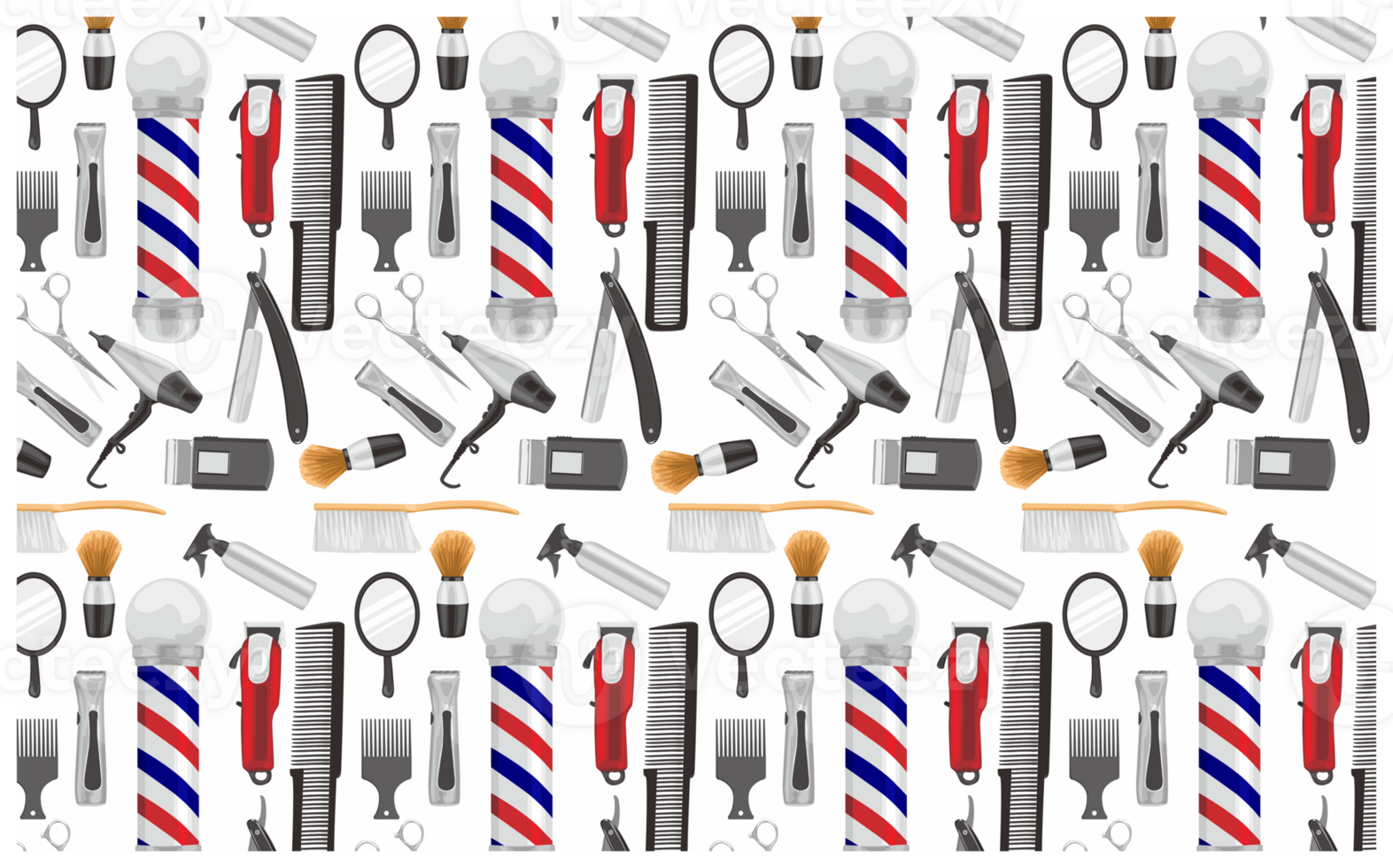 Barbershop Item Pattern Background png