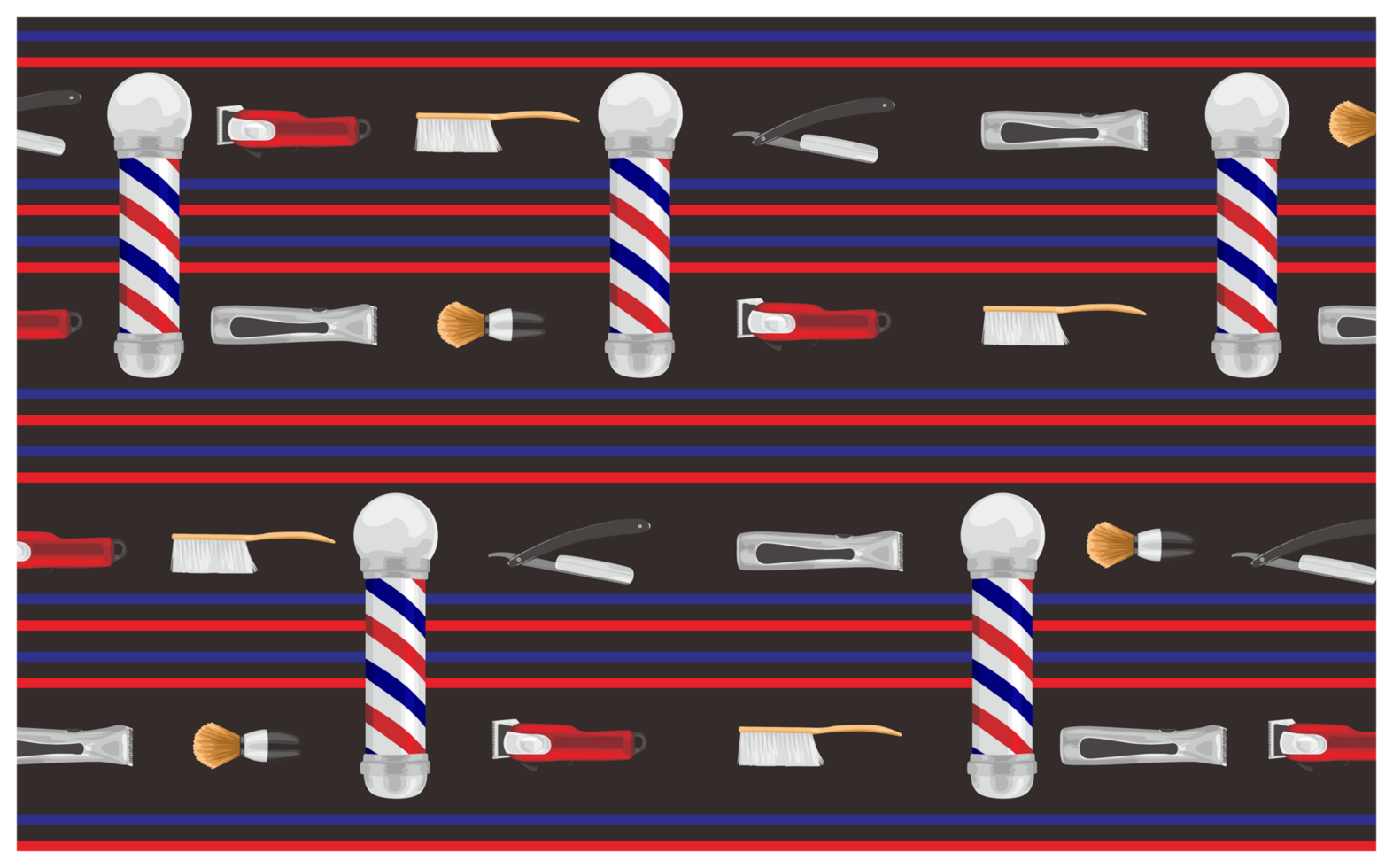 Barbershop Item Pattern Background png