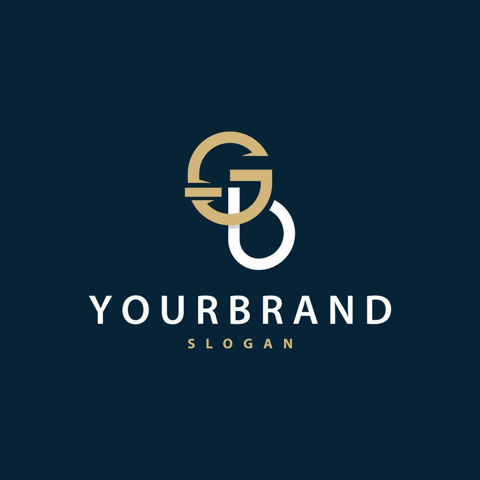 Minimalist GB Letter Logo, BG Logo Brand Modern and Luxury Icon Vector Template Element
