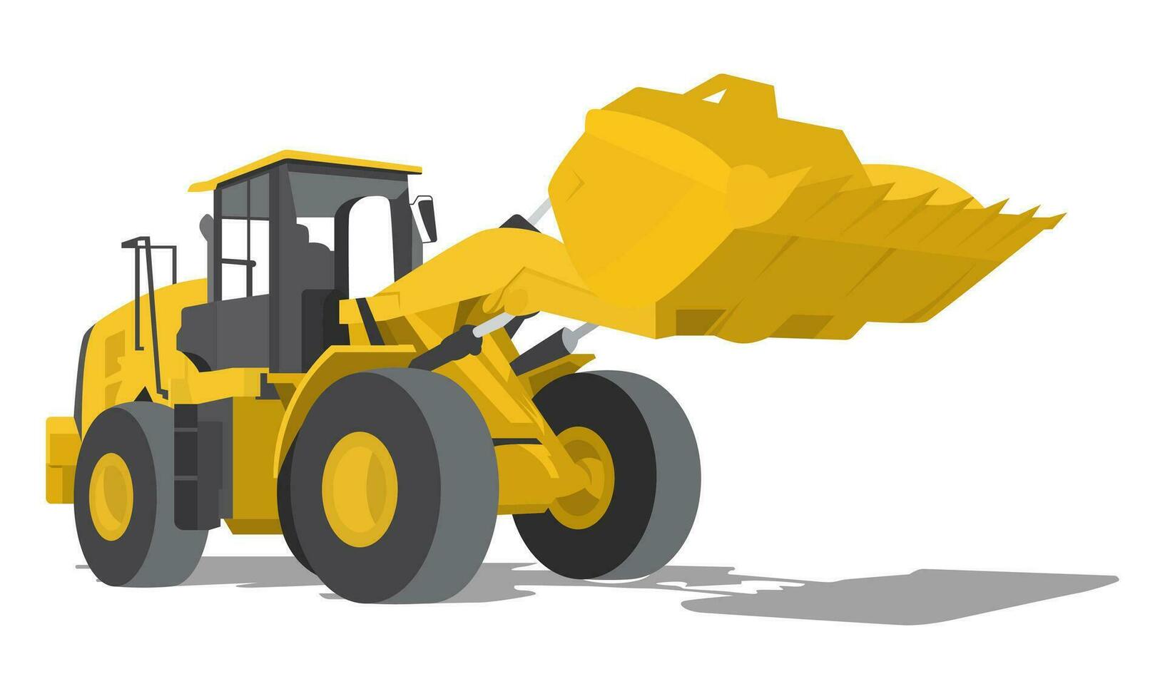 Flat design tractor agricultural farming vehicle vector