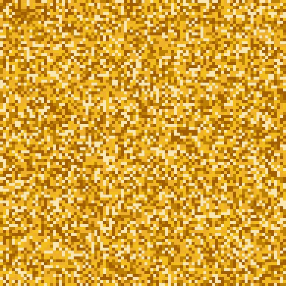 Pixel art gold background. Gold grid pattern vector