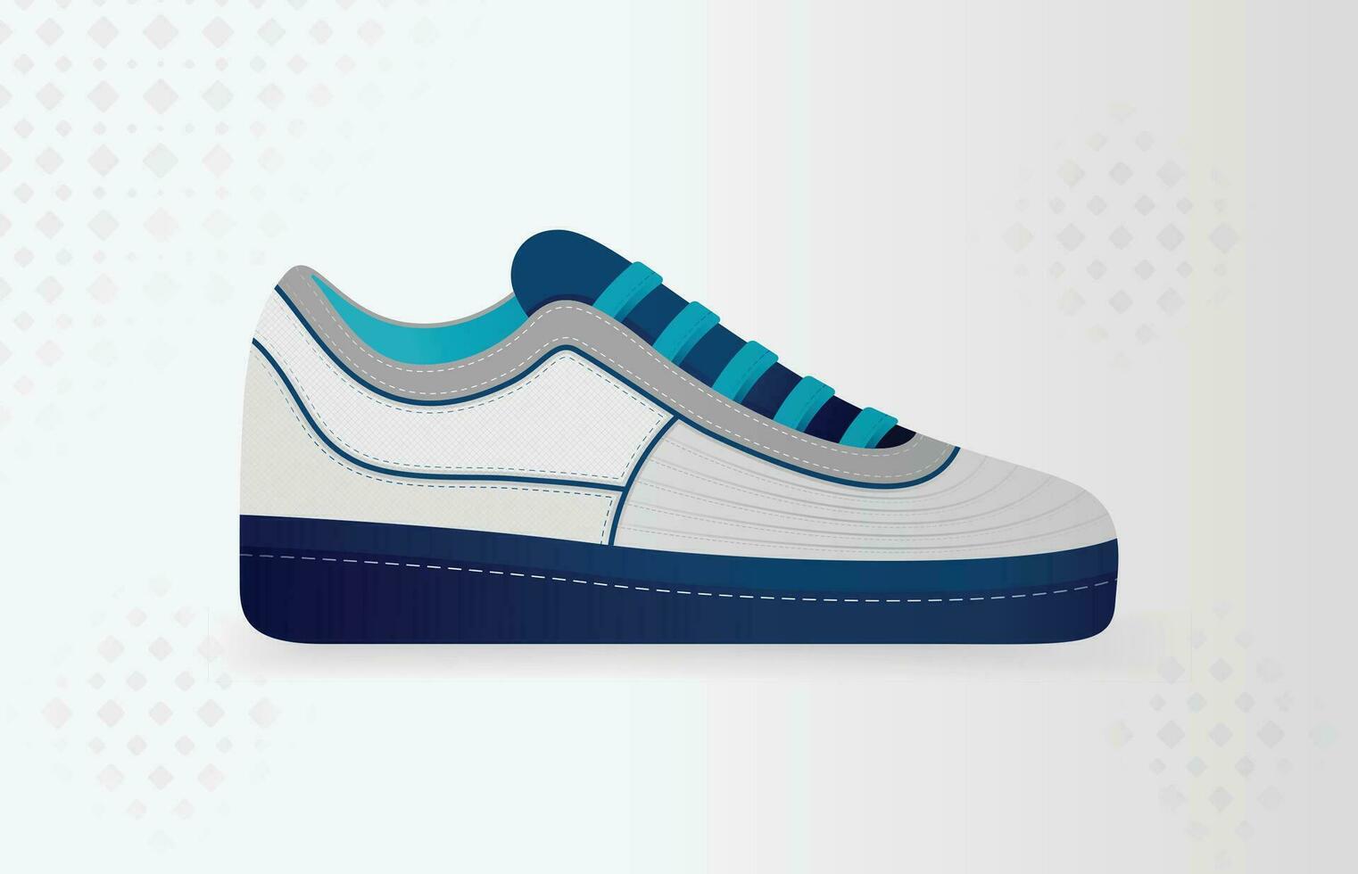 blanco casual zapatillas con estrechamente cosido lona material para socializar, jugando, escuela, trabajar, Deportes, corriendo y de viaje vector