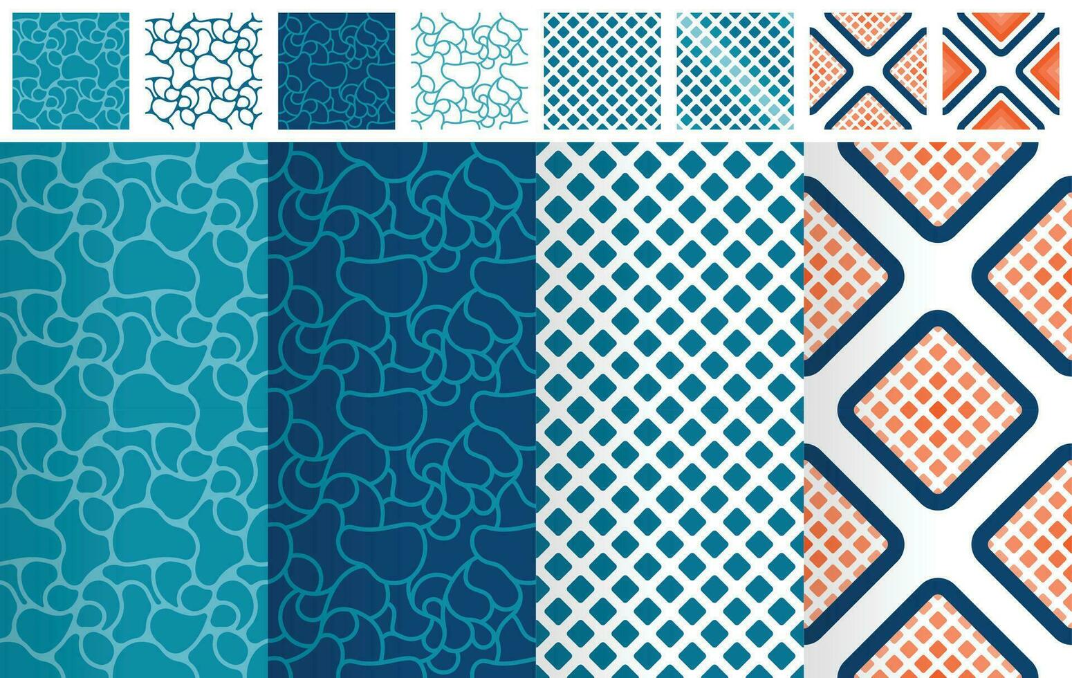 8 pattern seamless texture set for fabric and fashion. can be used for clothes, shoes, socks, textiles, jeans and pants vector
