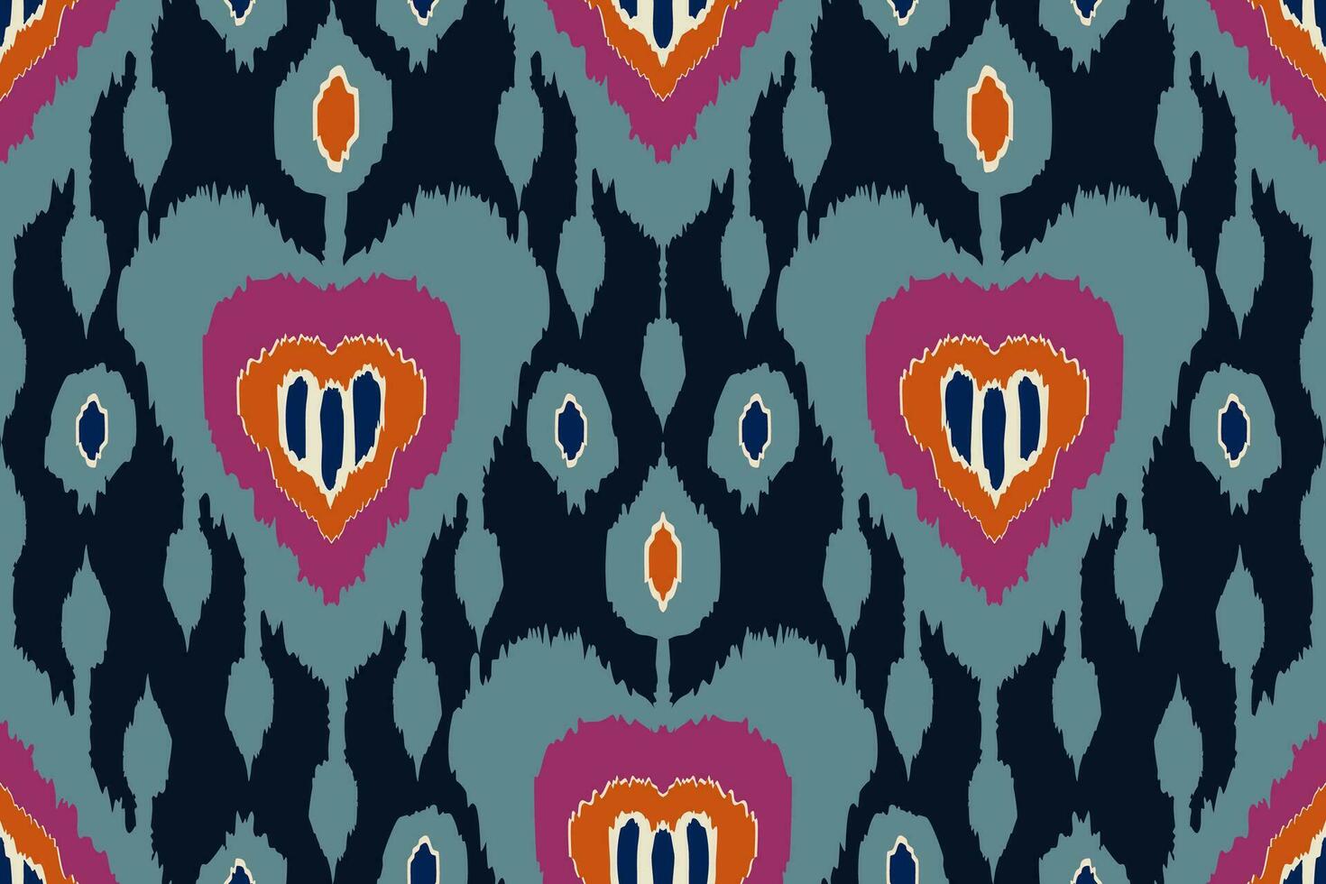 ikat tribal indio sin costura modelo. étnico azteca tela alfombra mandala ornamento nativo boho cheurón textil.geometrico africano americano oriental tradicional vector ilustraciones. bordado estilo.