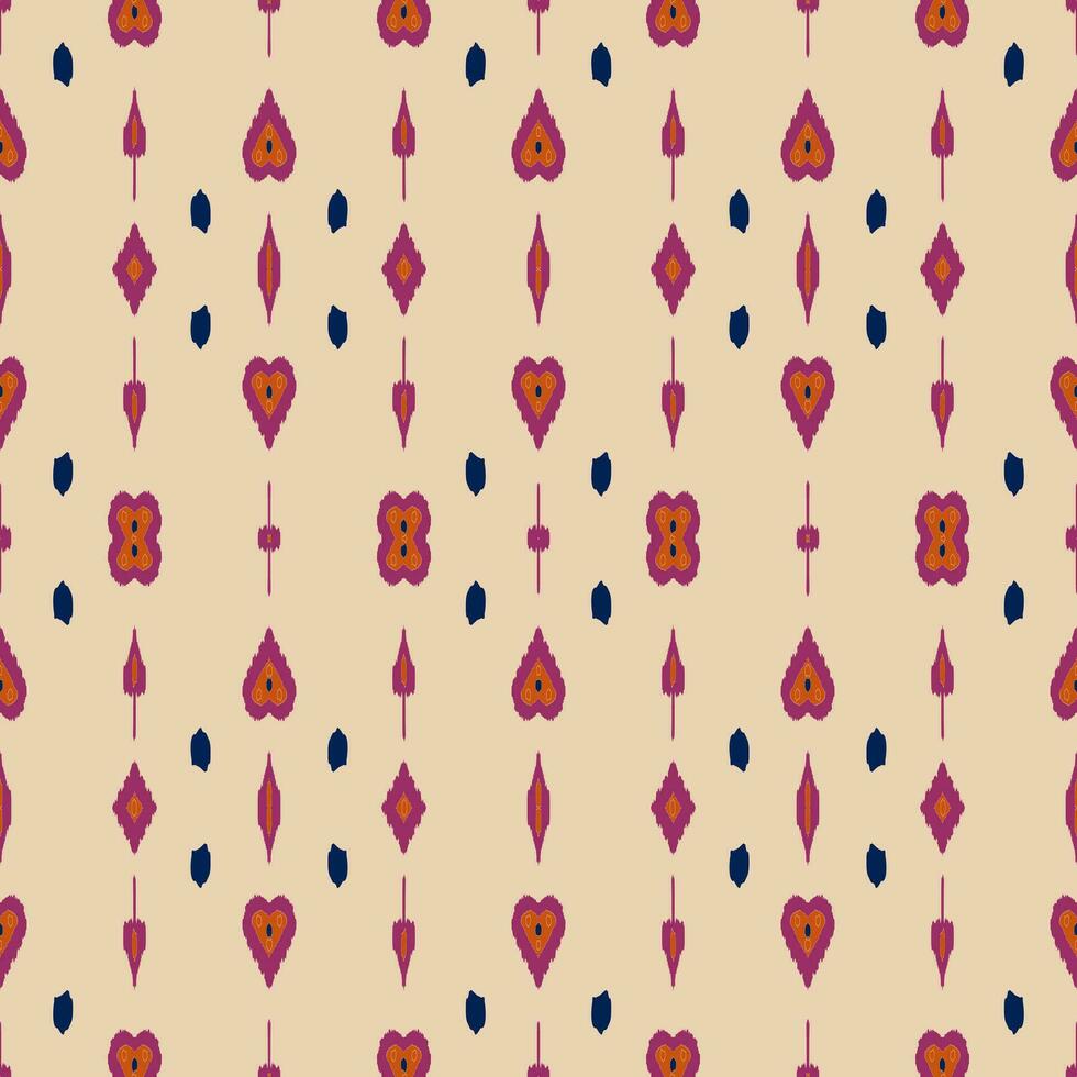 Ikat tribal Indian seamless pattern. Ethnic Aztec fabric carpet mandala ornament native boho chevron textile.Geometric African American oriental traditional vector illustrations. Embroidery style.