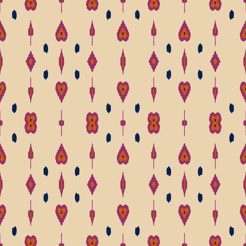 ikat tribal indio sin costura modelo. étnico azteca tela alfombra mandala ornamento nativo boho cheurón textil.geometrico africano americano oriental tradicional vector ilustraciones. bordado estilo.