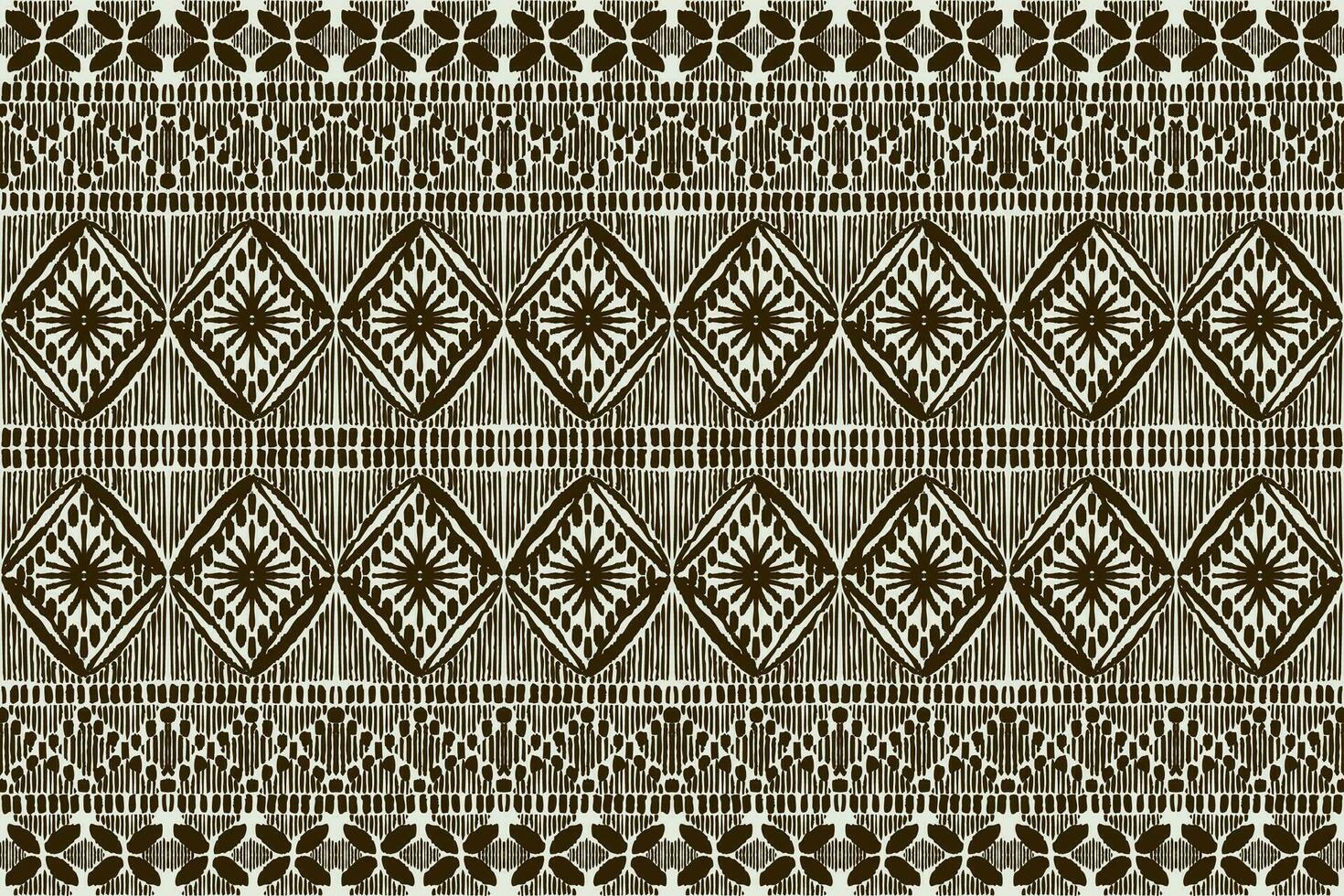 Ikat floral paisley embroidery on black background.geometric ethnic oriental pattern traditional.Aztec style abstract vector illustration.design for texture,fabric,clothing,wrapping,decoration,carpet.