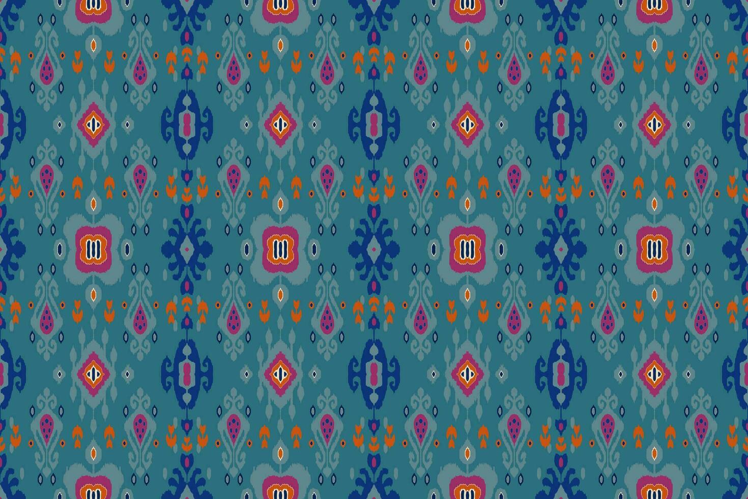 Ikat tribal Indian seamless pattern. Ethnic Aztec fabric carpet mandala ornament native boho chevron textile.Geometric African American oriental traditional vector illustrations. Embroidery style.