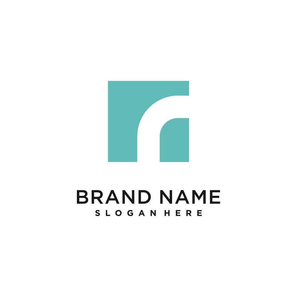 R letter design element icon with creative modern concept vector