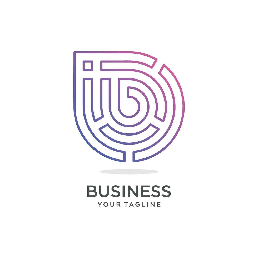 Letter B design element icon vector with creative modern concept idea