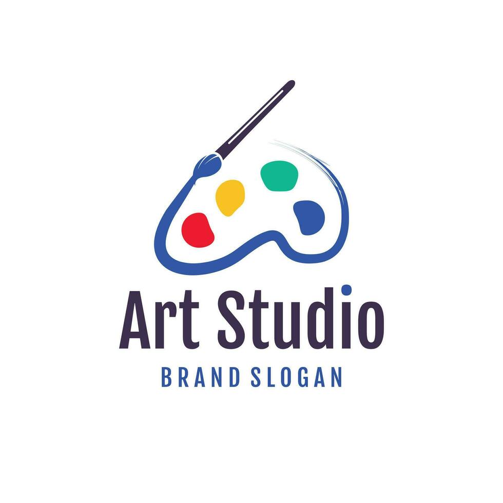 Art studio design element vector with creative concept idea