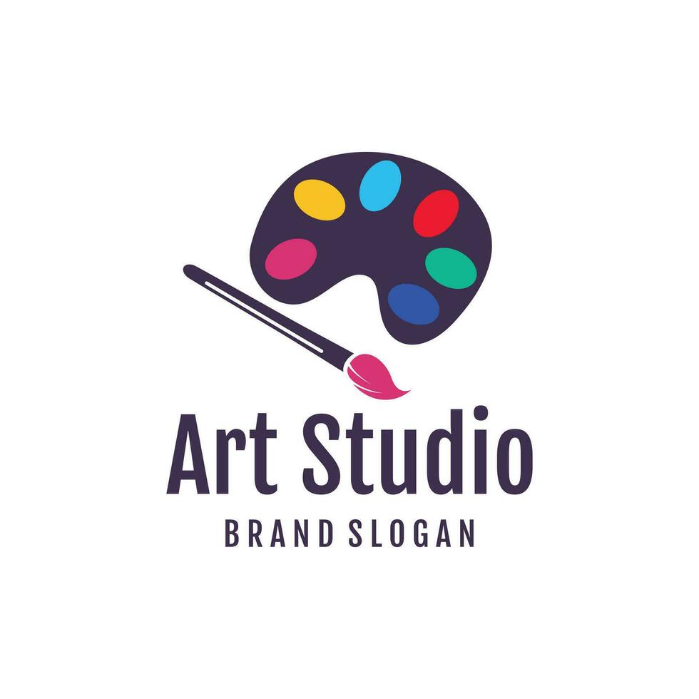 Art studio design element vector with creative concept idea