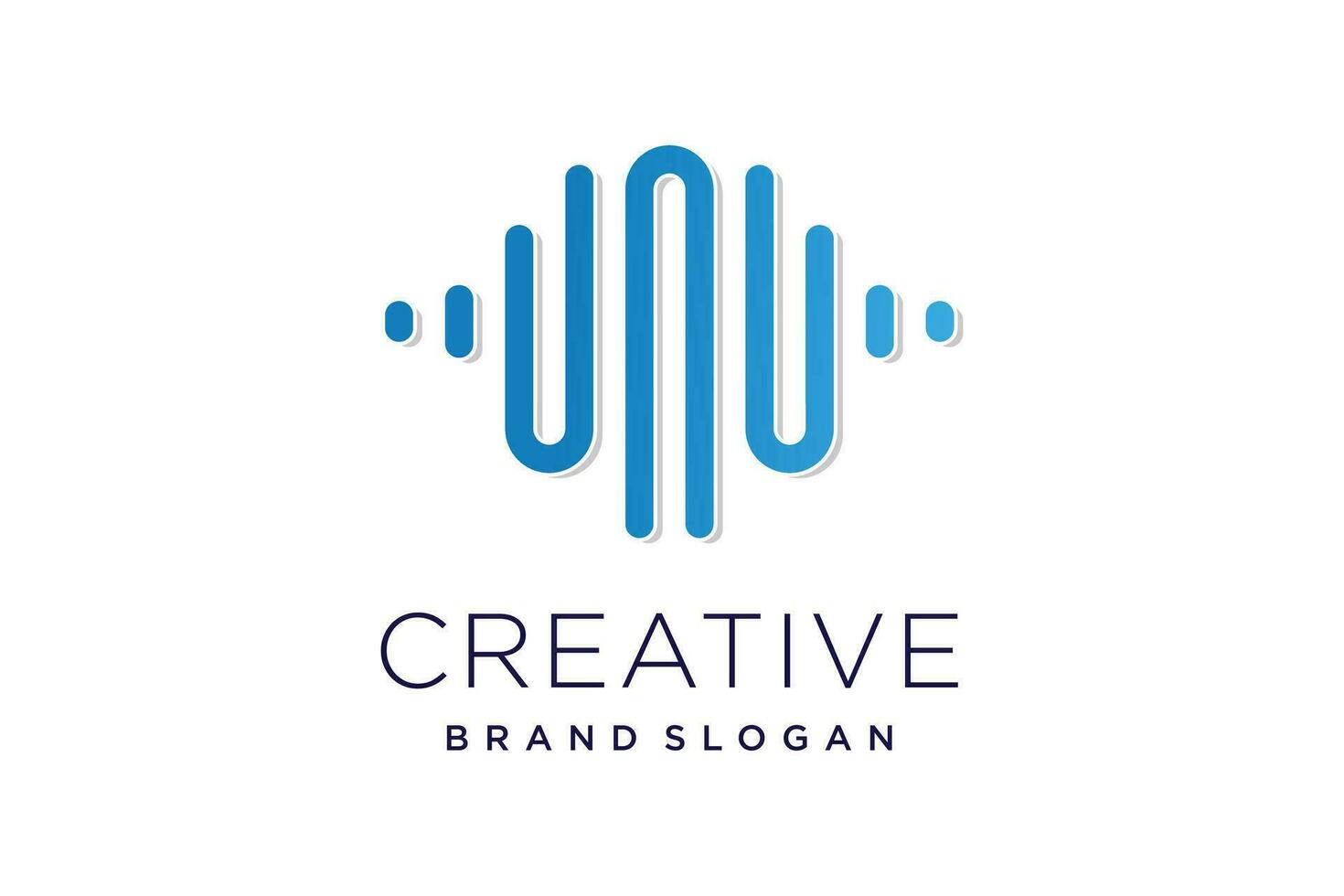 Music design element vector with creative letter N concept idea