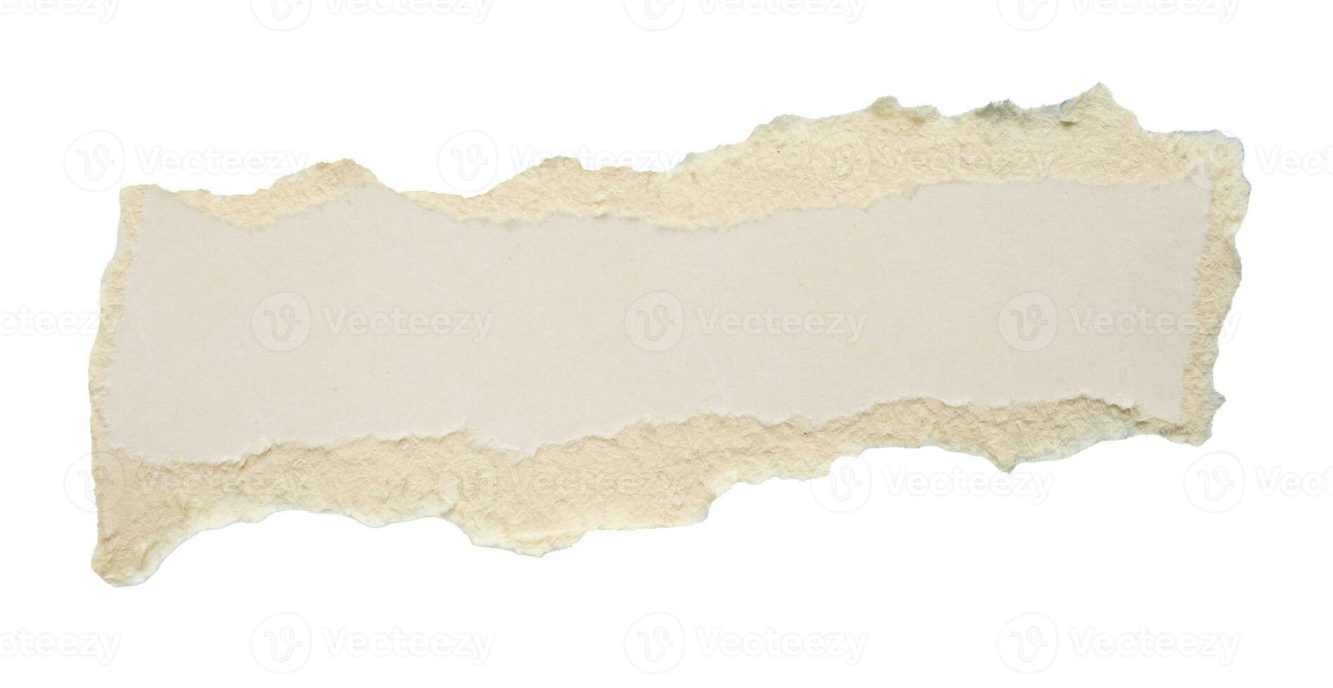 piece of white paper tear isolated on white background photo