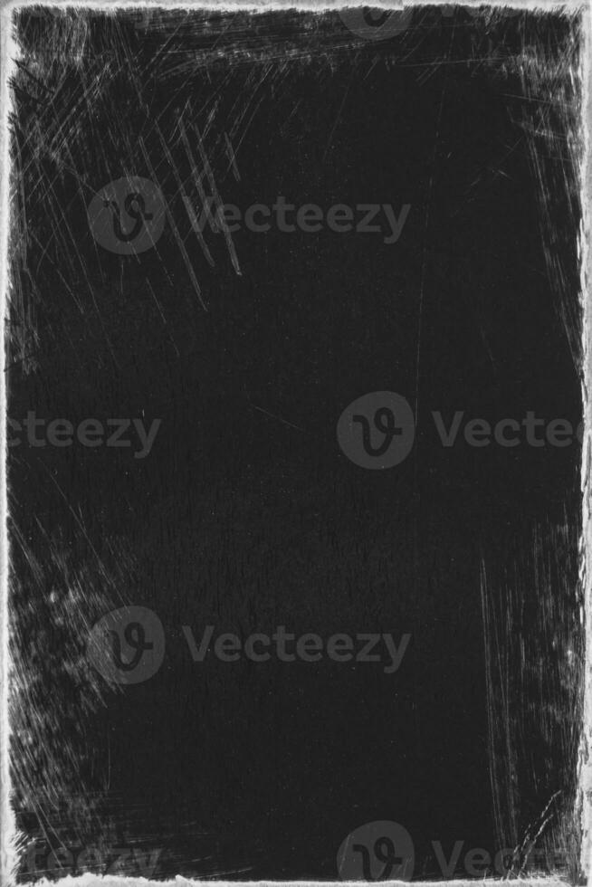 Empty old vintage black scratch torn poster overlay texture background photo