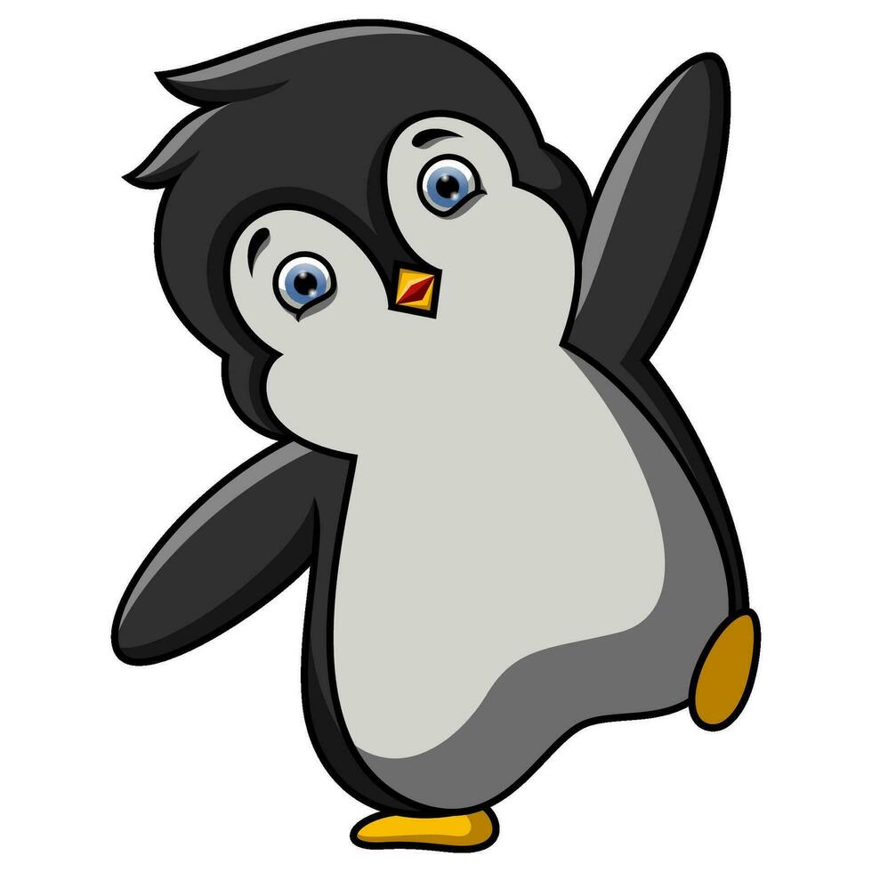el ilustración de pingüino dibujos animados vector