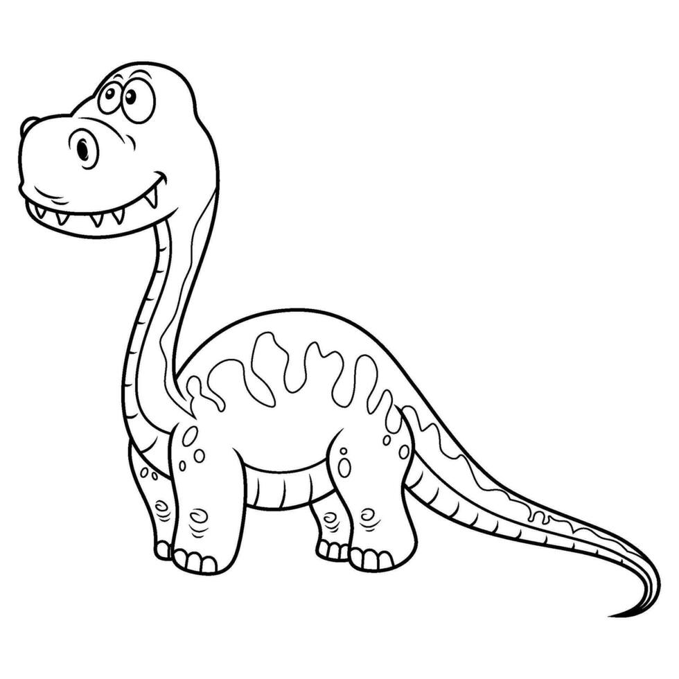 dibujos animados divertido bebé brontosaurio dinosaurio vector