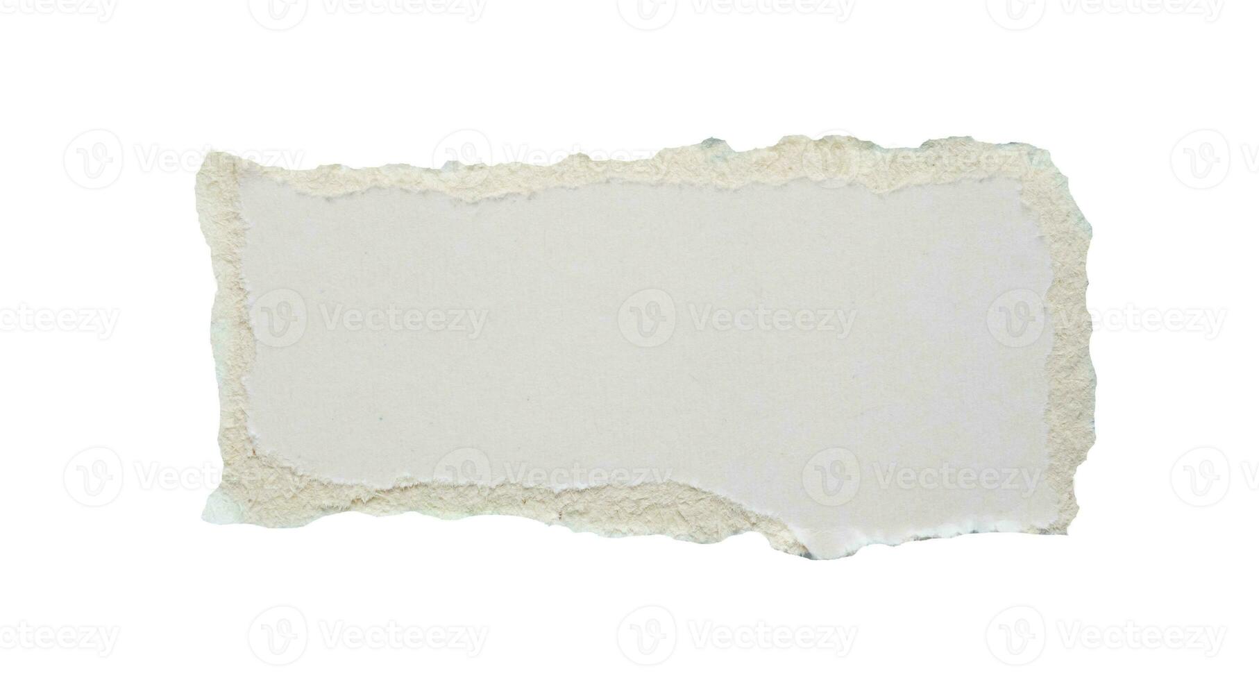 piece of white paper tear isolated on white background photo