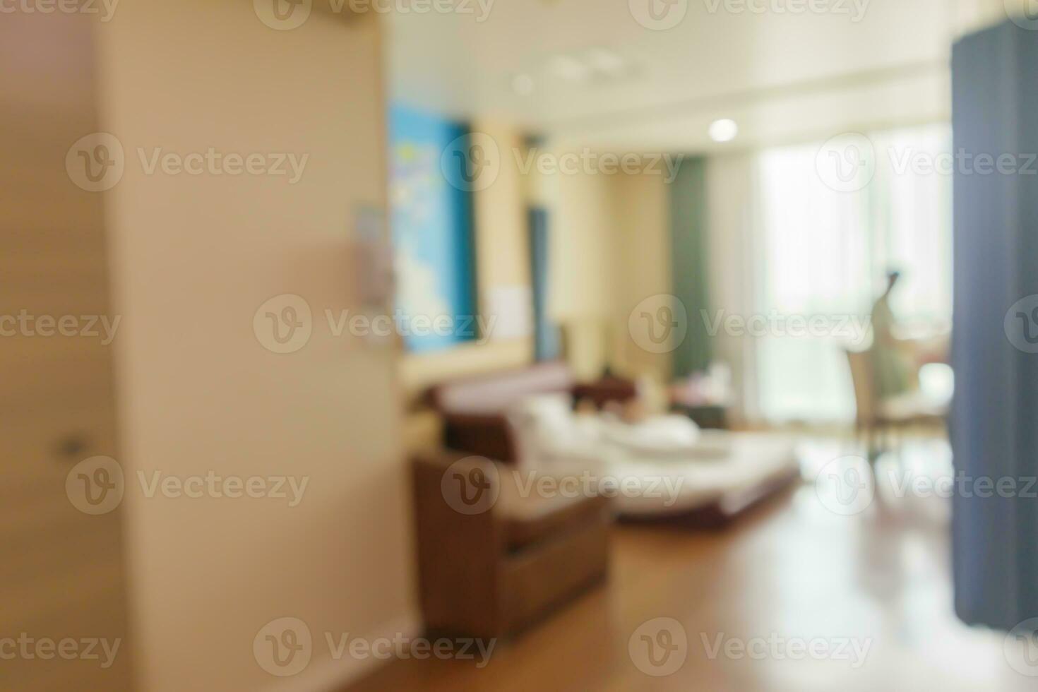 hospital room interior abstract blur for background photo
