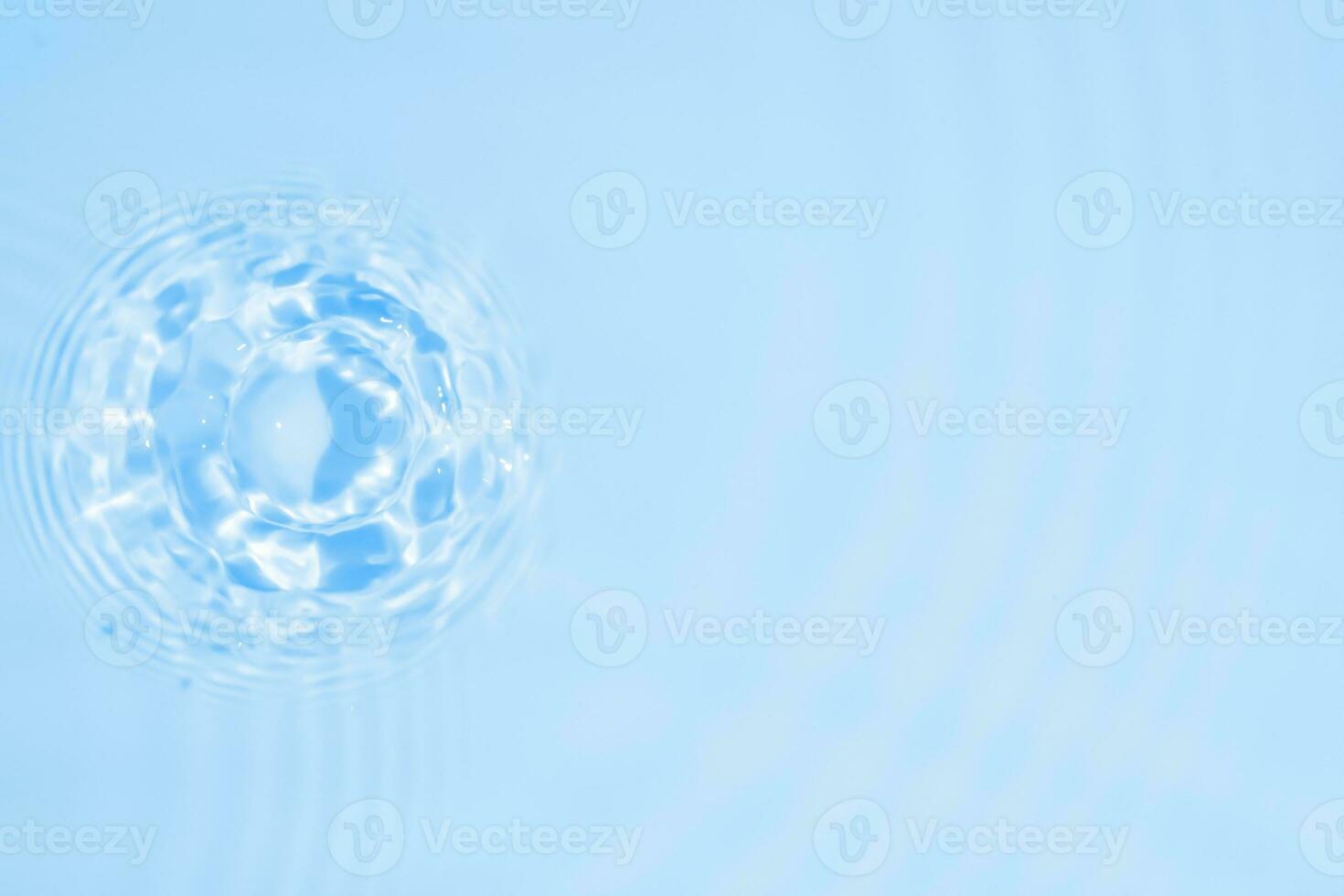 Abstract transparent water shadow surface texture natural ripple on blue background photo