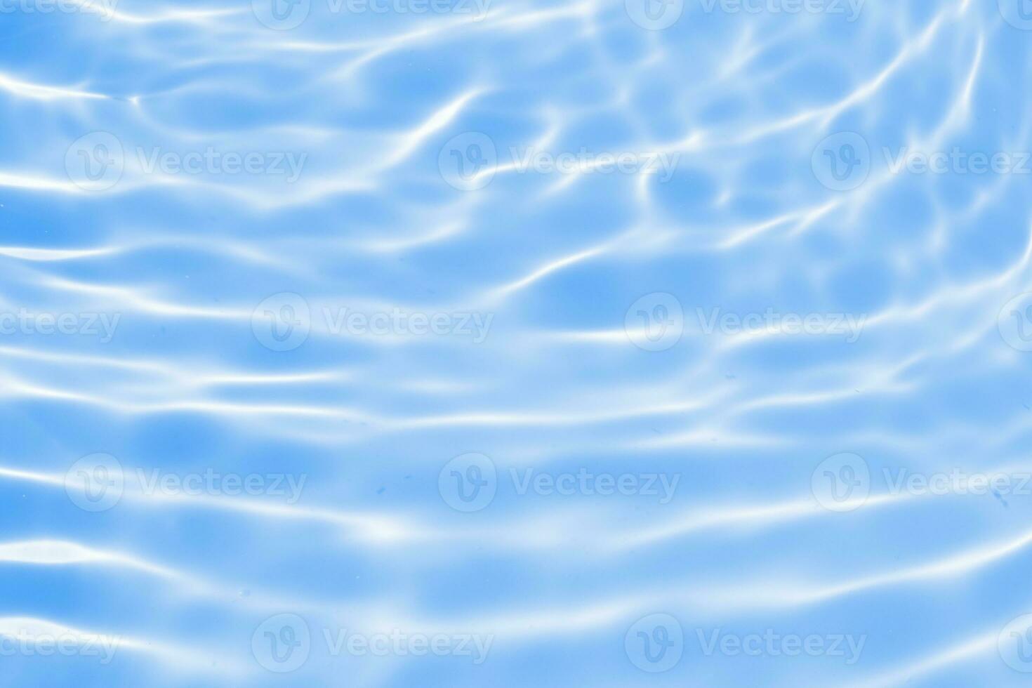 Abstract transparent water shadow surface texture natural ripple on blue background photo