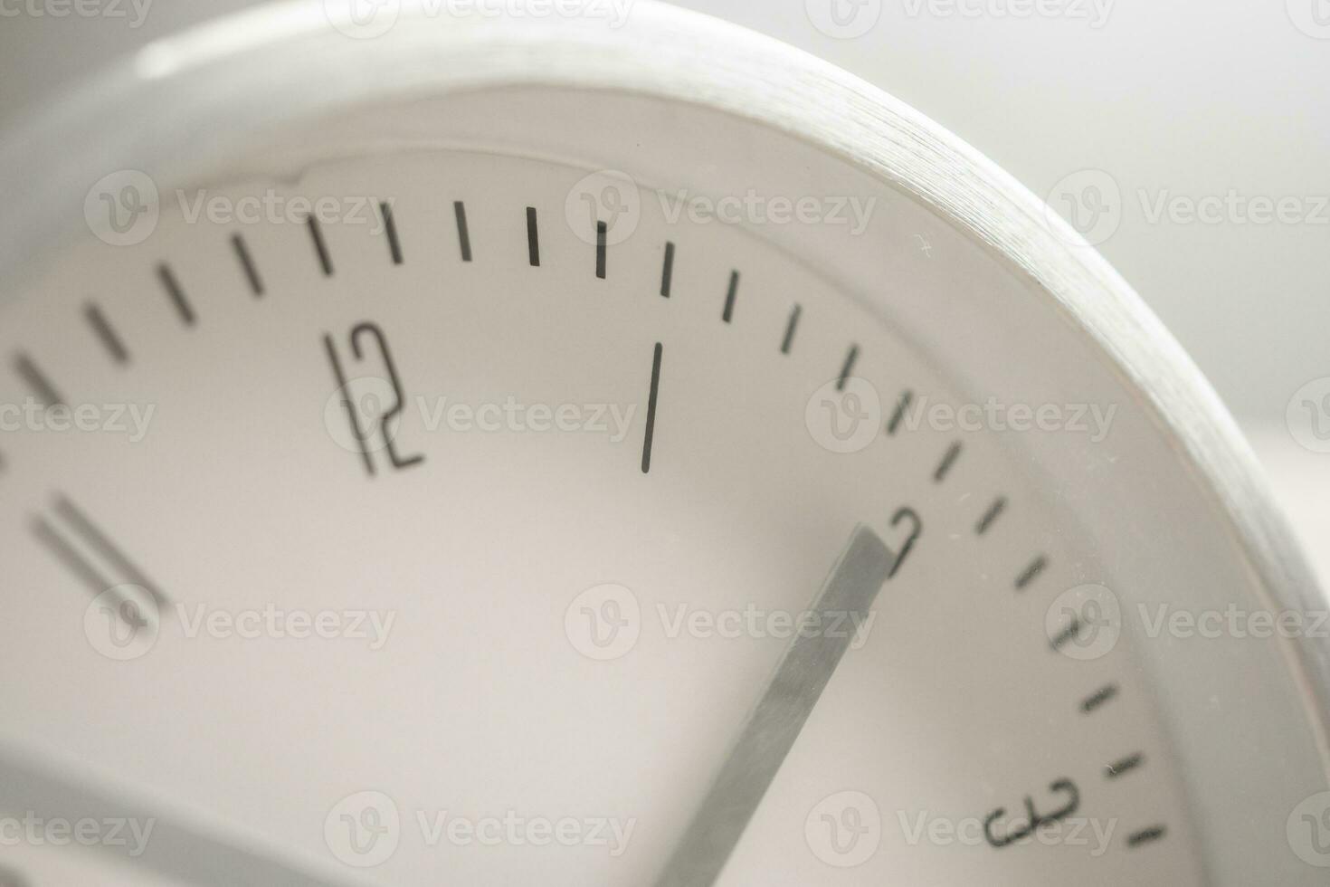 close up of silver metal clock photo