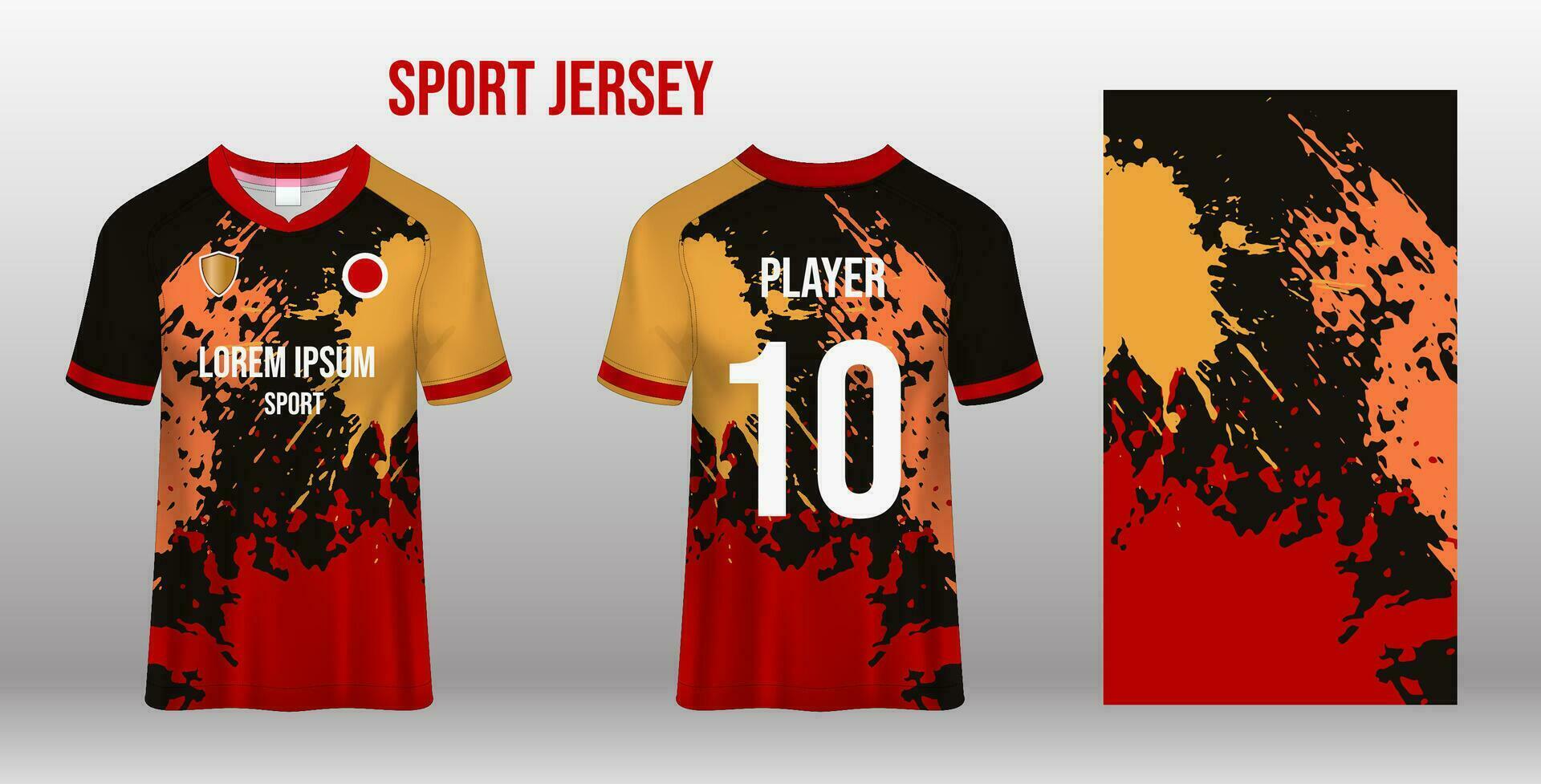 sport jersey design fabric textile template vector