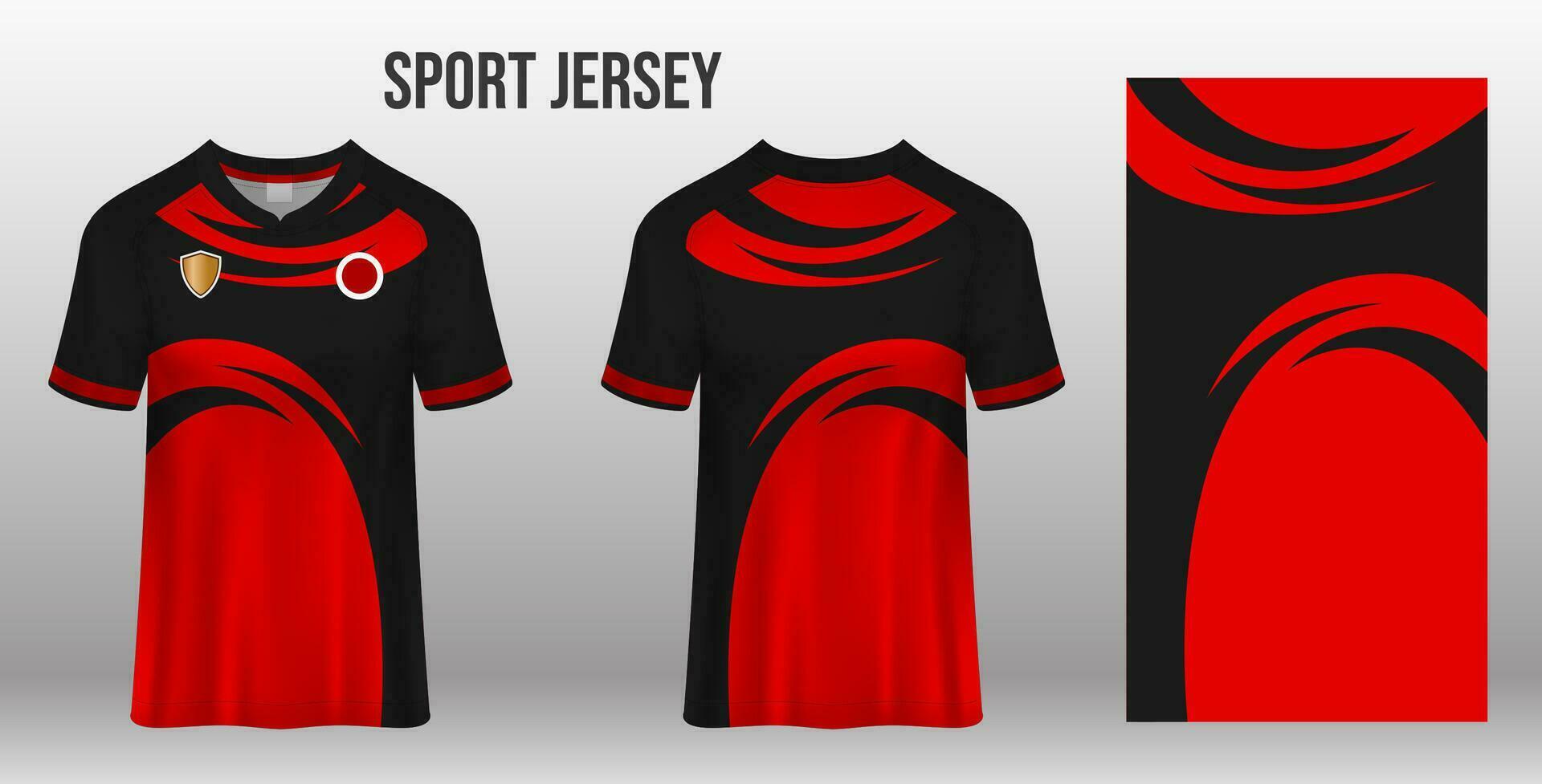 Sport jersey design fabric textile template vector