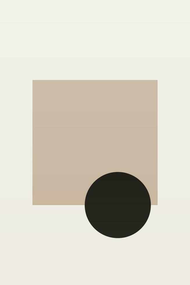 Minimalist Modern Japandi Neutral Scandinavian Wall Art vector