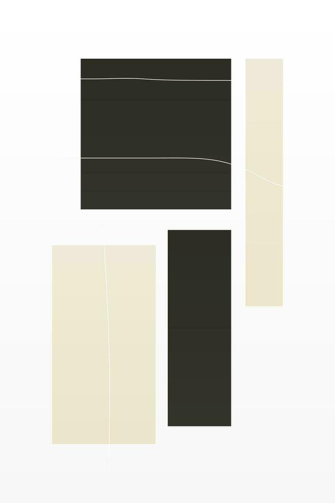 Minimalist Modern Japandi Neutral Scandinavian Wall Art vector